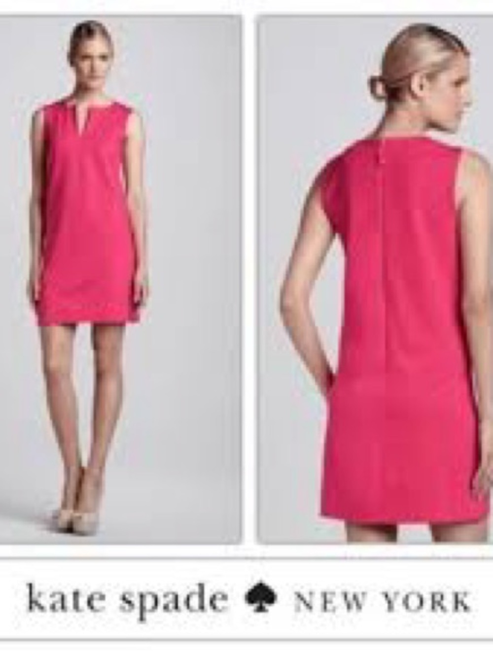 Kate Spade Hot Pink Sleeveless Shift Dress NWOT